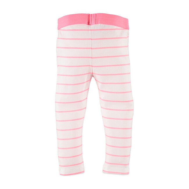 Striped Leggings, Neon Pink - Babyface Pants | Maisonette
